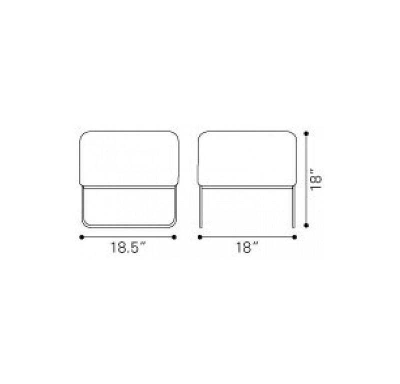 Ottoman Plush - Blanco
