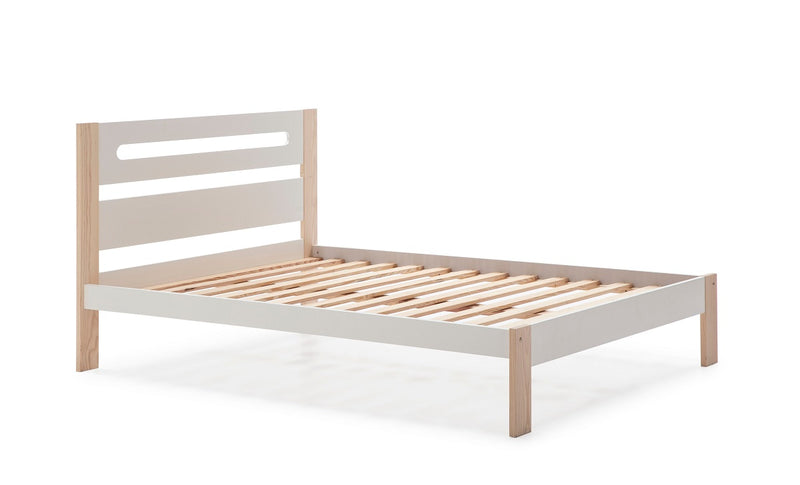 Cama Slyke - Blanco y Madera