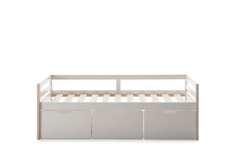 Cama Canguro Slyke - Blanco y Madera