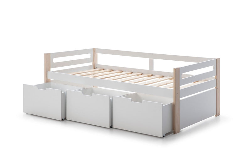 Cama Canguro Slyke - Blanco y Madera