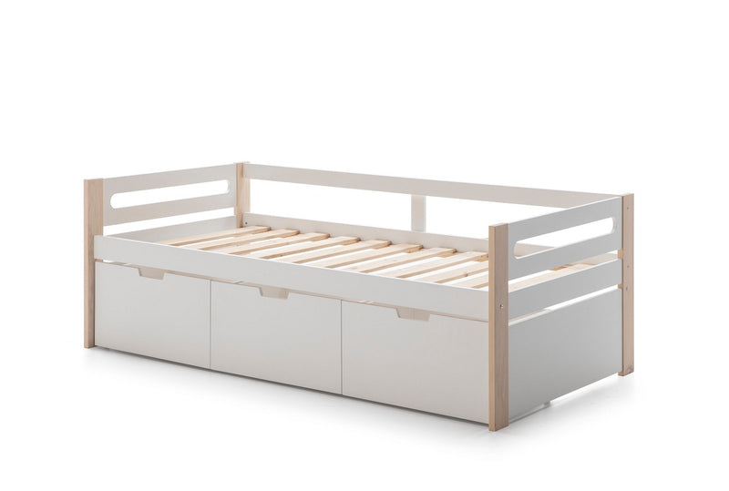 Cama Canguro Slyke - Blanco y Madera