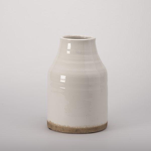 Maceta Blanca De Ceramica Ch - Blanco