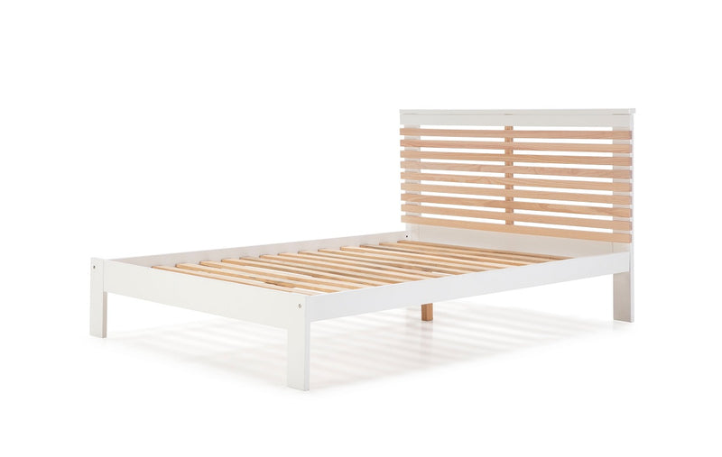 Cama Travec - Blanco y Madera