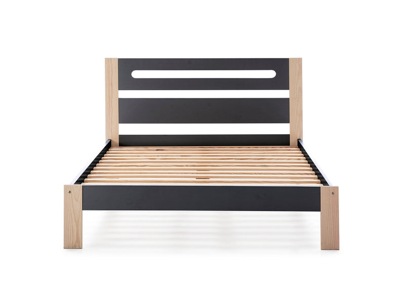 Cama Slyke - Gris Oscuro y Madera