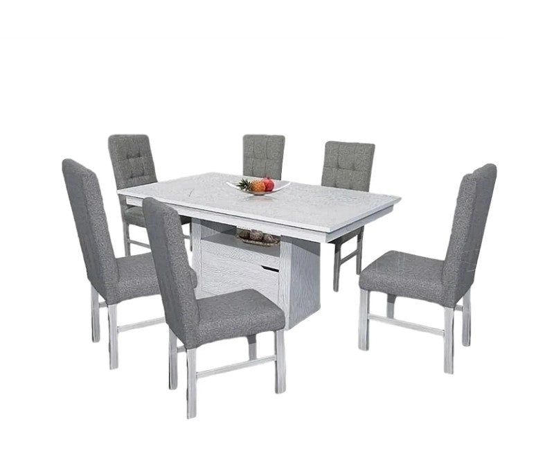 Antecomedor Belgica 6 Sillas - Gris