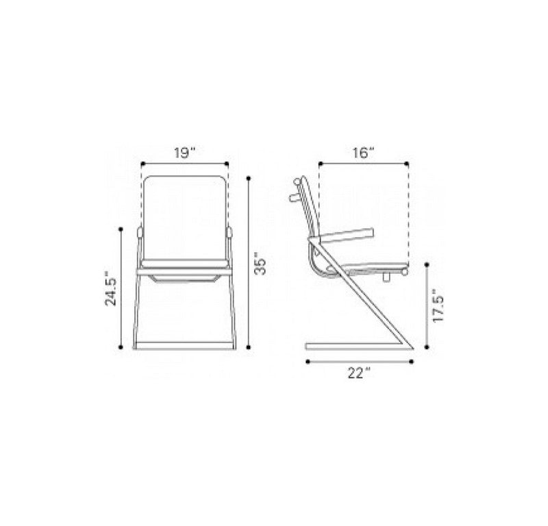 Silla De Oficina Lider Plus (Conferencia) - Negra