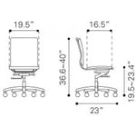 Silla de Oficina Modelo Lider Plus sin Brazos - Negro