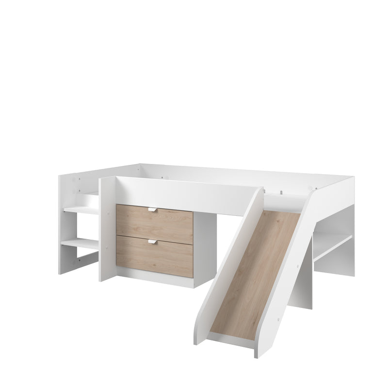 Cama Infantil Reus - Blanco y Roble