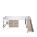 Cama Infantil Reus - Blanco y Roble