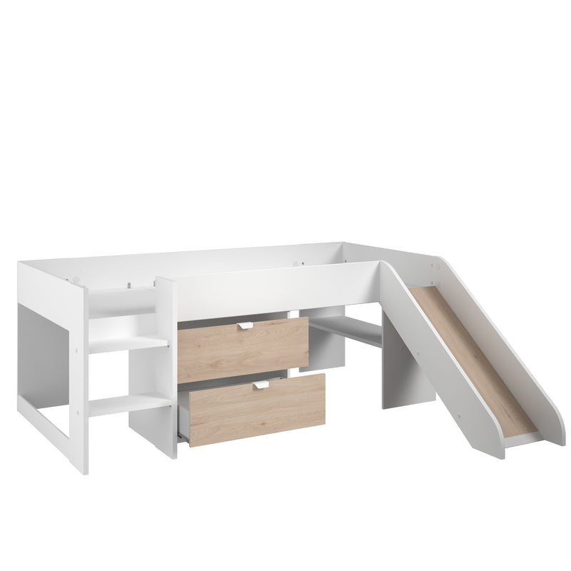 Cama Infantil Reus - Blanco y Roble