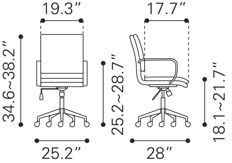 Silla de Oficina Partner - Blanco