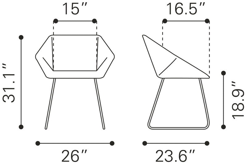 Silla de Comedor Miguel - Blanco