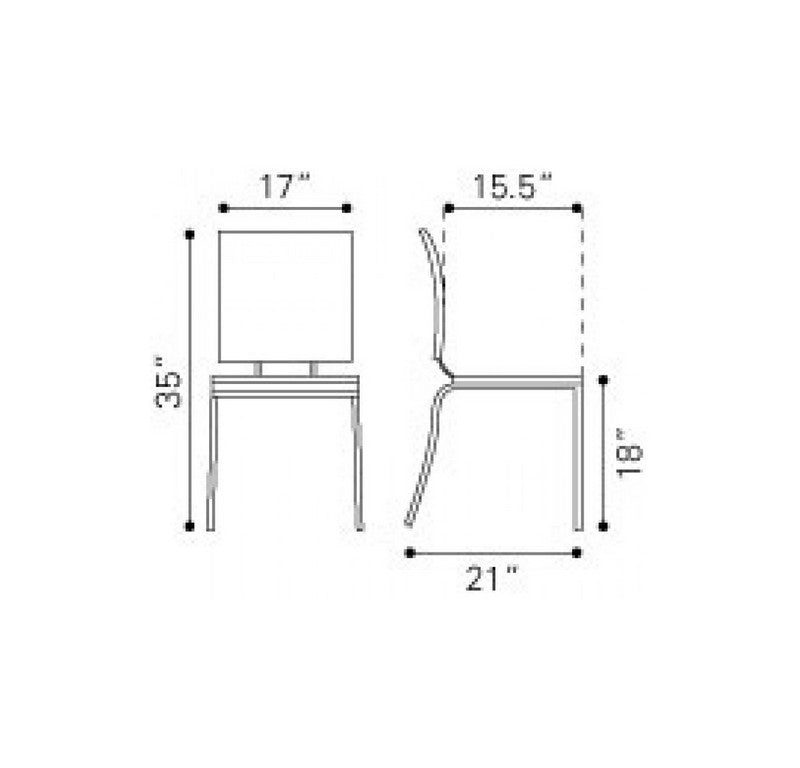 Silla Criss Cross - Espresso