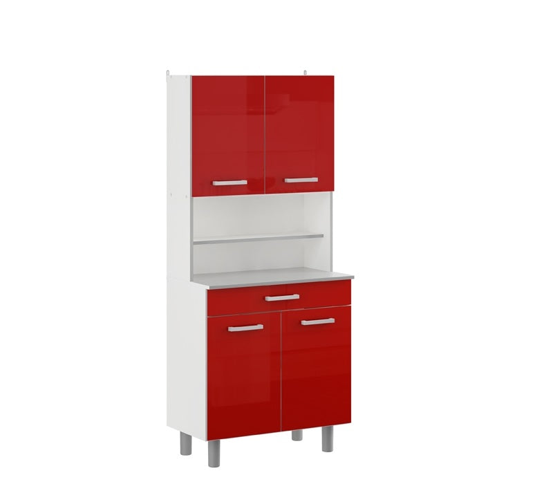 Alacena Modelo Virginia 1 - Rojo Brillante