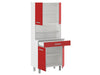 Alacena Modelo Virginia 1 - Rojo Brillante