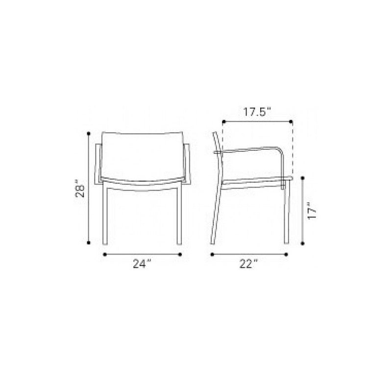 Silla De Oficina Glider (Conferencia) - Blanca