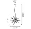 Lampara De Techo Pulsar - Acero Inoxidable