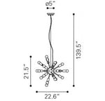 Lampara De Techo Pulsar - Acero Inoxidable