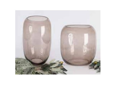 Base Cristal Gris Set 2 Piezas