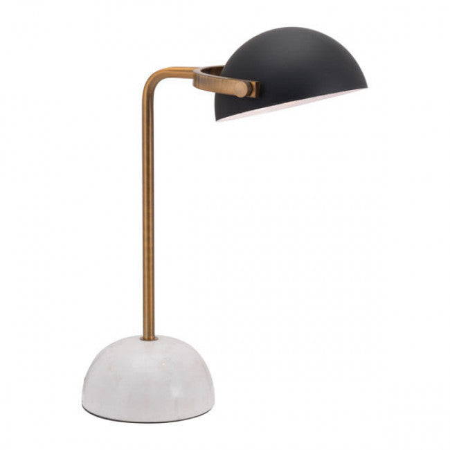 Lampara de Mesa Modelo Irving - Blanco/Cobre/Negro