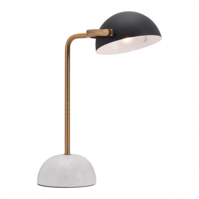 Lampara de Mesa Modelo Irving - Blanco/Cobre/Negro