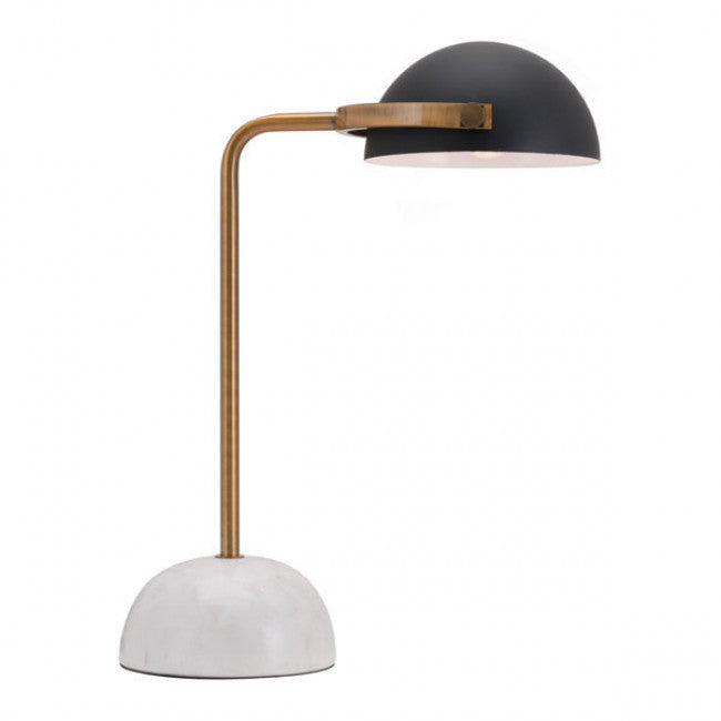 Lampara de Mesa Modelo Irving - Blanco/Cobre/Negro