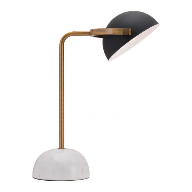 Lampara de Mesa Modelo Irving - Blanco/Cobre/Negro