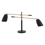 Lampara de Mesa Modelo Tanner - Negro/Cobre