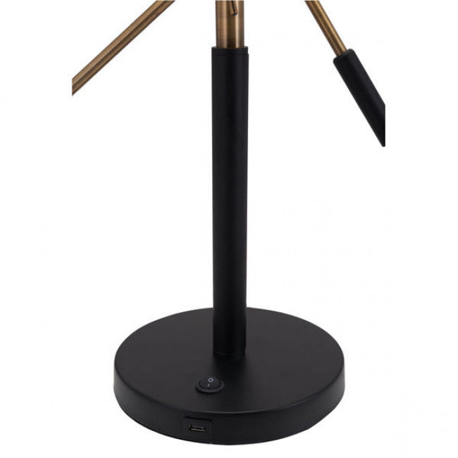 Lampara de Mesa Modelo Tanner - Negro/Cobre