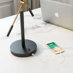 Lampara de Mesa Modelo Tanner - Negro/Cobre