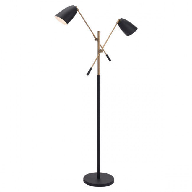 Lampara de Piso Modelo Tanner - Negro/Cobre