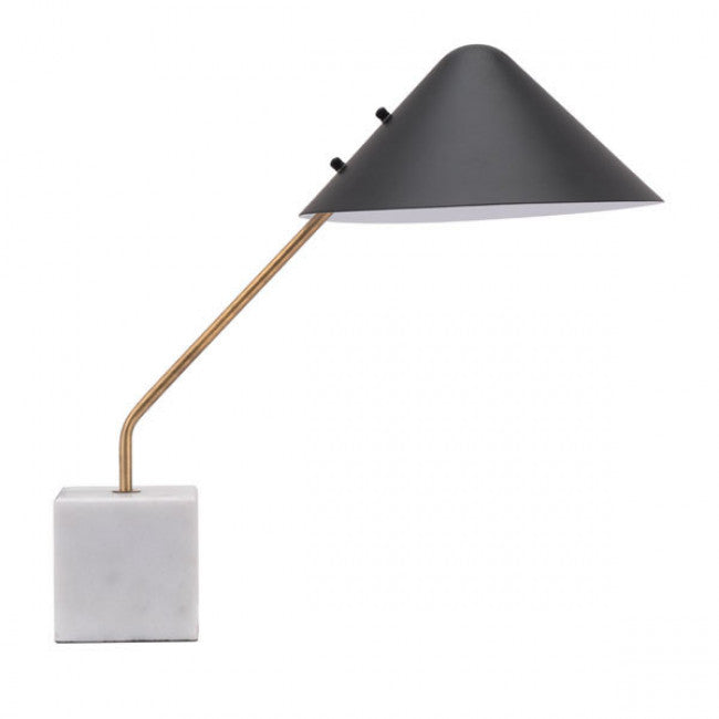 Lampara de Mesa Modelo Pike - Blanco/Cobre/Negro