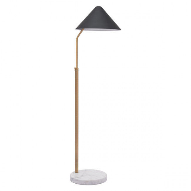 Lampara de Piso Modelo Pike - Blanco/Cobre/Negro
