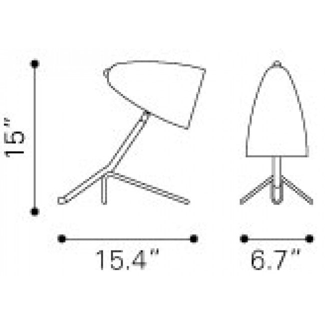 Lampara de Mesa Modelo Jamison - Negro