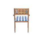 Cojin (Asiento) Para Exterior Nautical - Azul Y Blanco