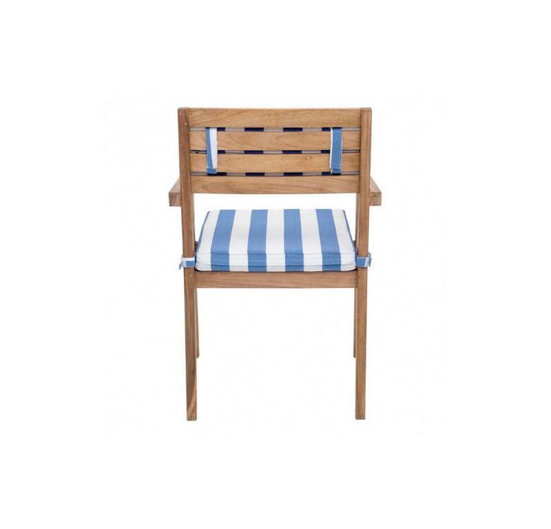 Cojin (Asiento) Para Exterior Nautical - Azul Y Blanco