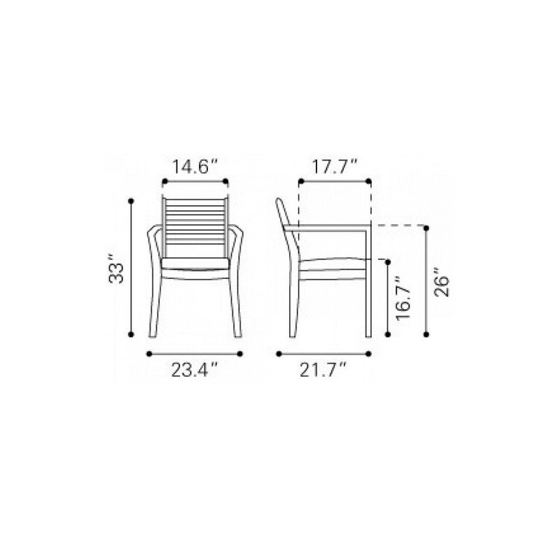 Silla Para Jardin Sancerre Con Brazos - Natural