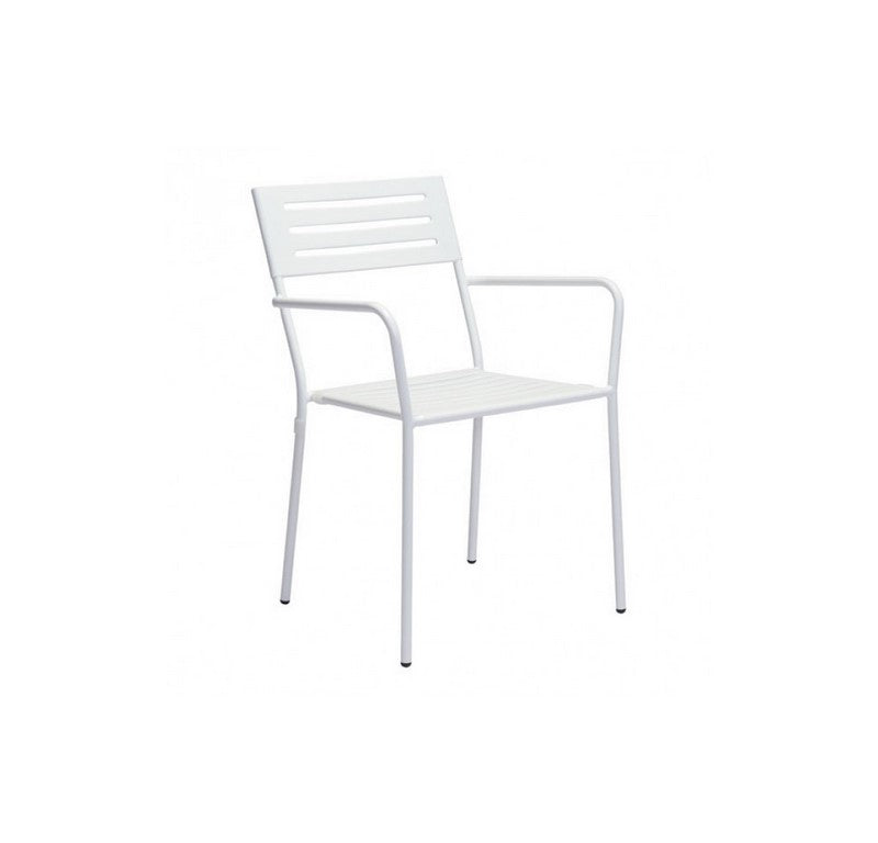 Silla Para Jardin Wald Con Brazos - Blanco