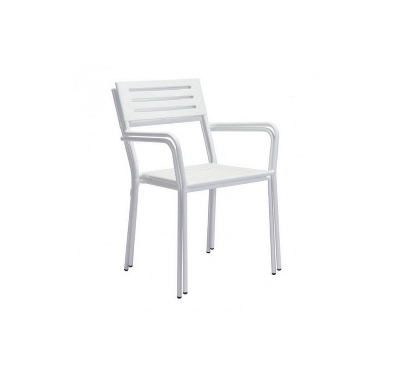 Silla Para Jardin Wald Con Brazos - Blanco