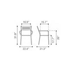 Silla Para Jardin Wald Con Brazos - Blanco
