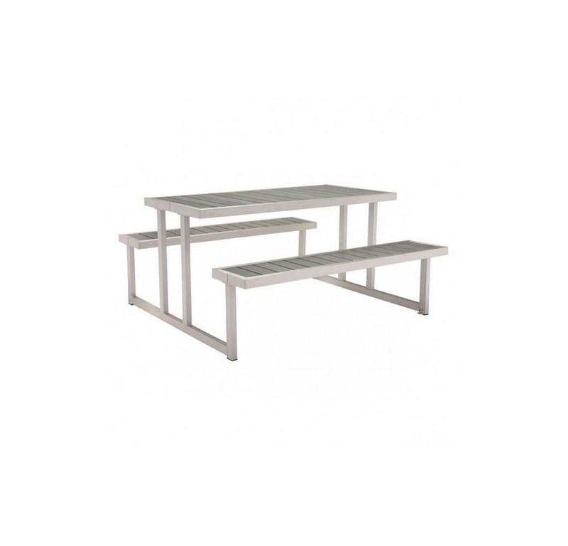 Mesa De Picnic Para Jardin Cuomo - Gris