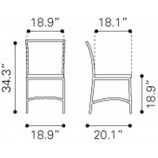 Silla Para Exterior Modelo Santa Cruz - Café