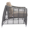 Silla Con Brazos Para Exterior Modelo Trek Beach - Gris con Blanco