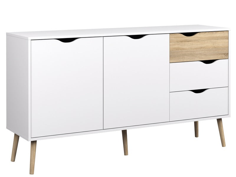 Buffet Modelo Kiel - Roble Sonoma Y Blanco