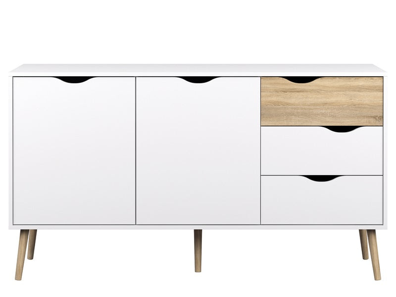 Buffet Modelo Kiel - Roble Sonoma Y Blanco