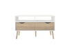 Mesa Para Tv Modelo Kiel 1 - Roble Sonoma Y Blanco