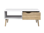 Mesa De Centro Modelo Kiel - Roble Sonoma Y Blanco