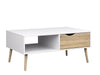 Mesa De Centro Modelo Kiel - Roble Sonoma Y Blanco