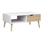 Mesa De Centro Modelo Kiel - Roble Sonoma Y Blanco