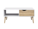 Mesa De Centro Modelo Kiel - Roble Sonoma Y Blanco